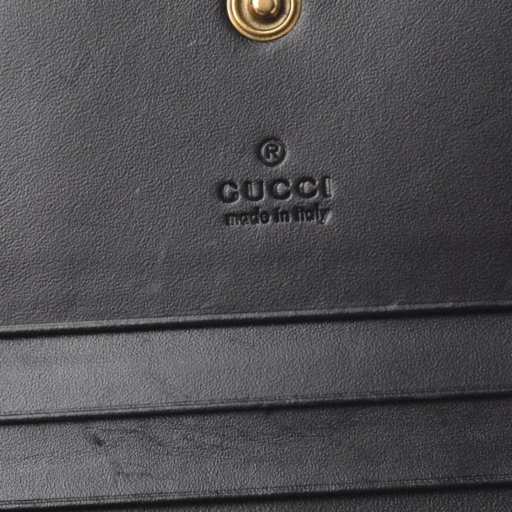 Gucci Guccissima Crystal Cat Card Case in Black NEW IN BOX - Picture 6 of 6